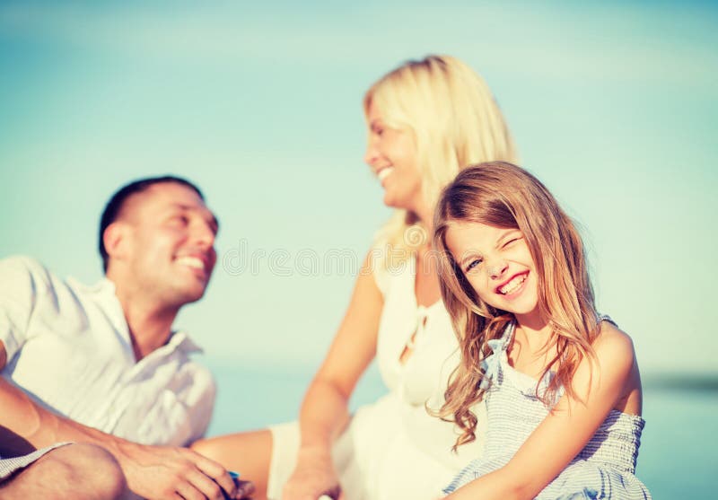 Happy family having a picnic royalty free stock image Happy family having a picnic royalty free stock image