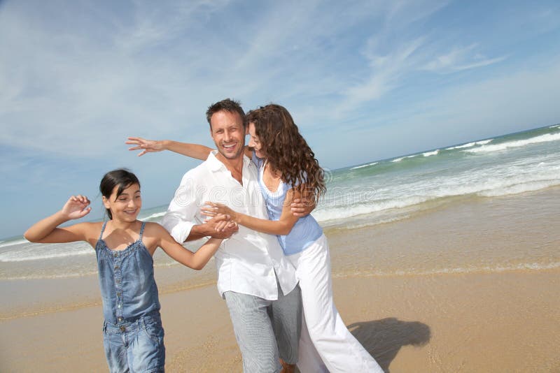 Happy family on holidays stock photos Happy family on holidays stock photos