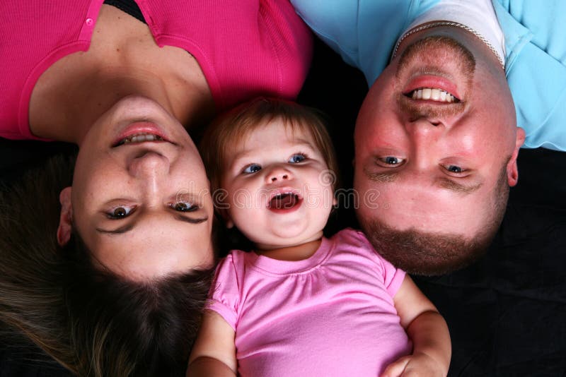 Happy Family Looking Up Picture. Image 6546619