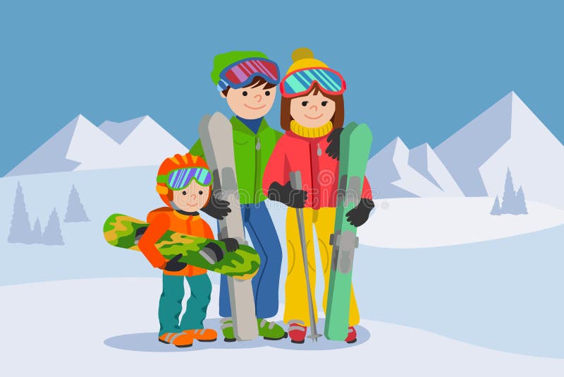 Cartoon Boy Skiing Stock Illustrations – 990 Cartoon Boy Skiing Stock ...