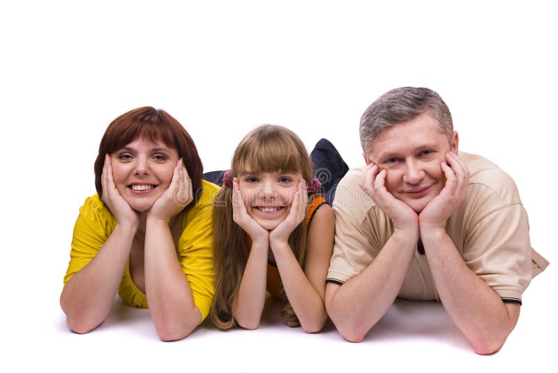 Happy family. Mother, father and daughter