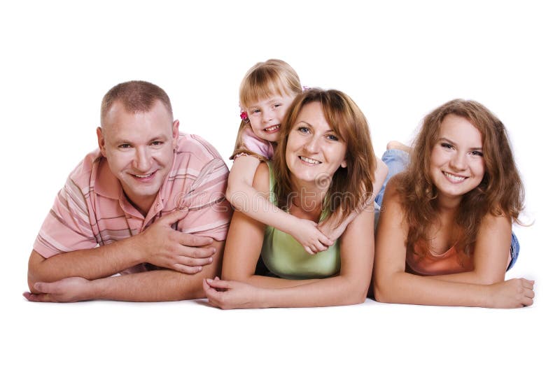 Happy family. Mother, father and two daughters