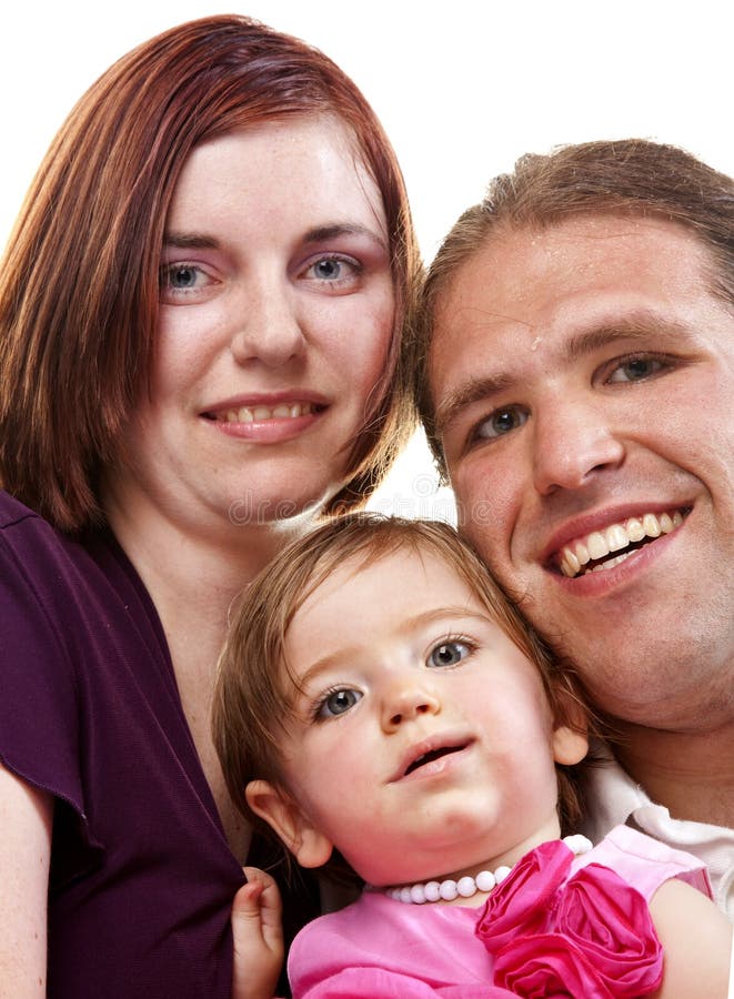 Family Portrait on Seated with Black Background Stock Image - Image of ...