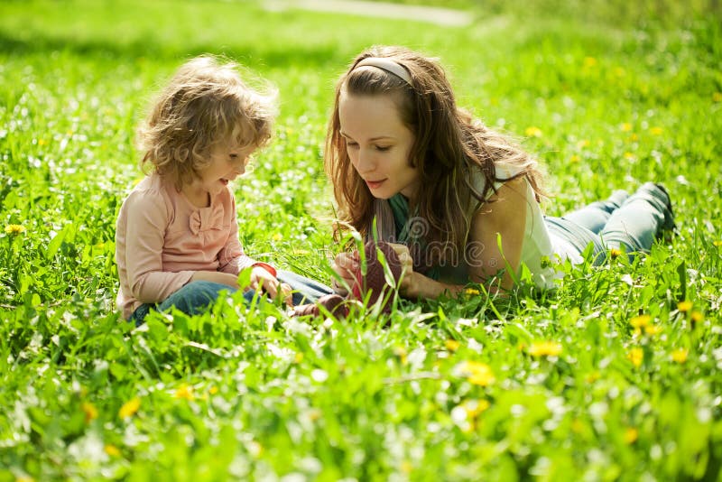 Happy family playing