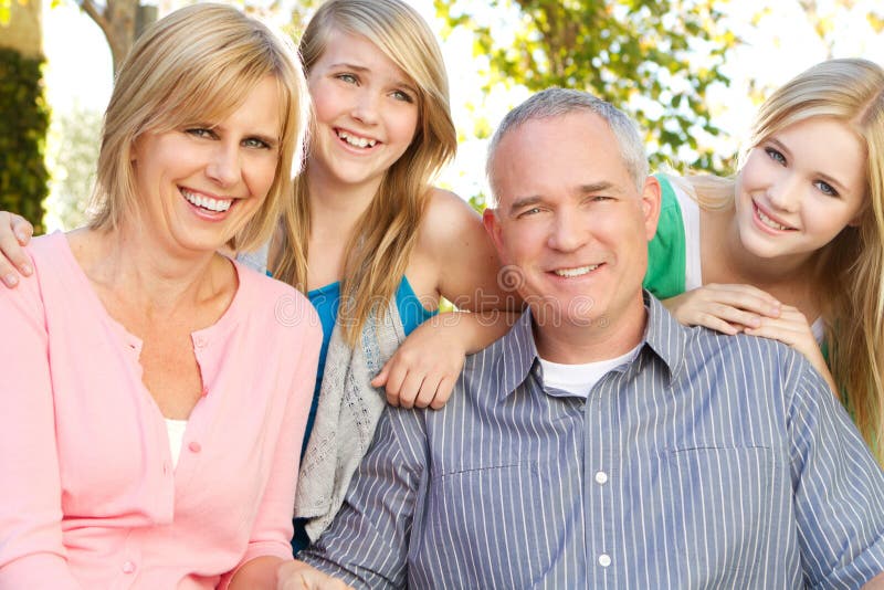 Happy Family With Teenagers