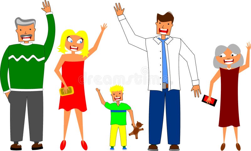 Happy family stock illustration Happy family stock illustration