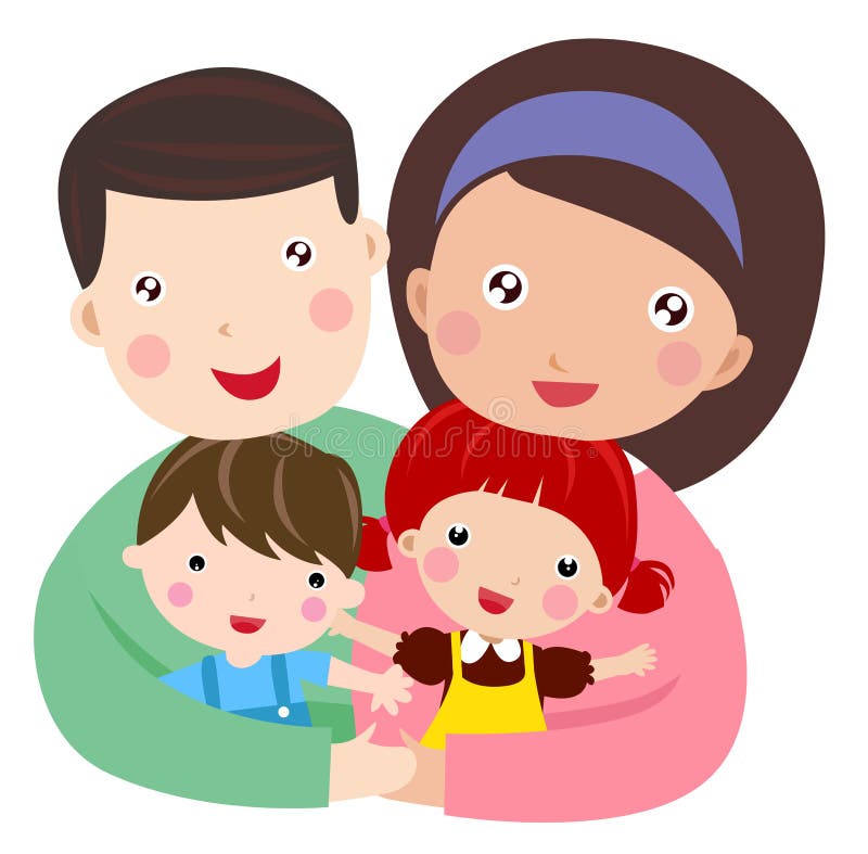 Happy family and banner stock vector. Illustration of parents - 17119489