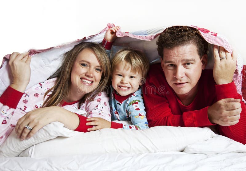 Happy Family under blanket stock image. Image of open 17418185