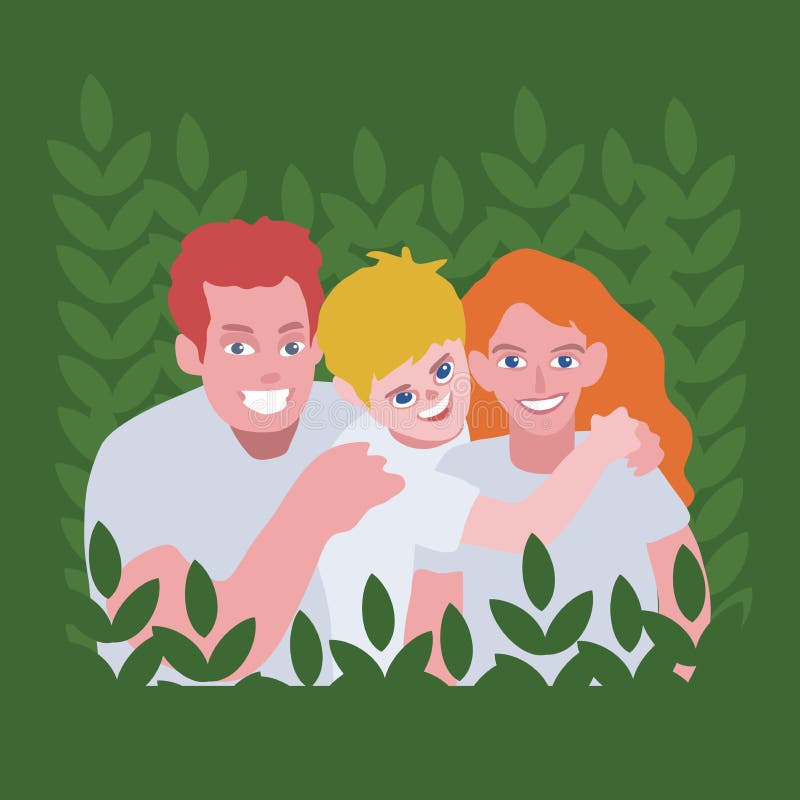 Happy Family Vector Clip art royalty free illustration