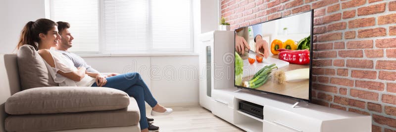 Happy Family Watching TV Film