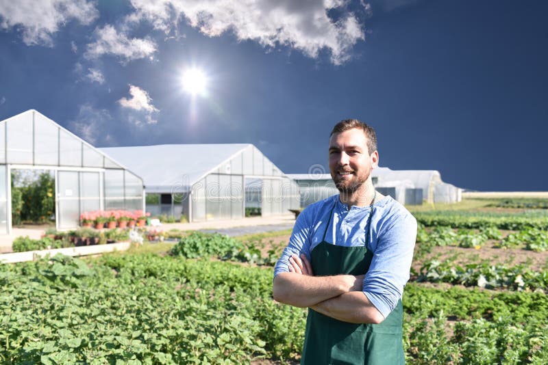 Happy farmer growing and harvesting vegetables on the farm royalty free stock photo Happy farmer growing and harvesting vegetables on the farm royalty free stock photo