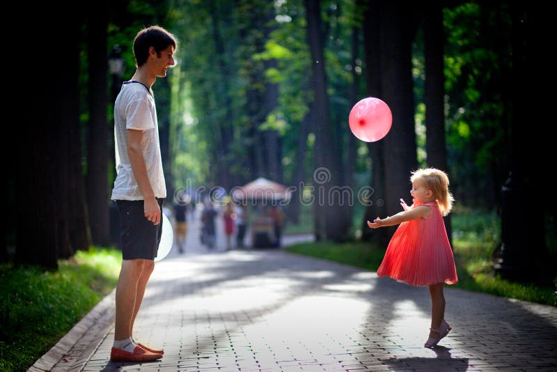 Happy father and daughter on vacations