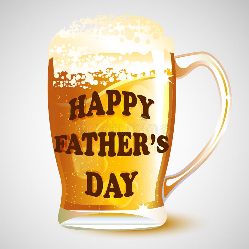 Download Happy Father's Day Message On Beer Mug Stock Vector ...