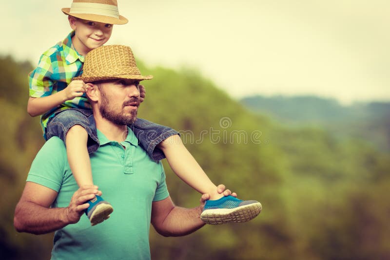 Happy father and son time concept stock images Happy father and son time concept stock images