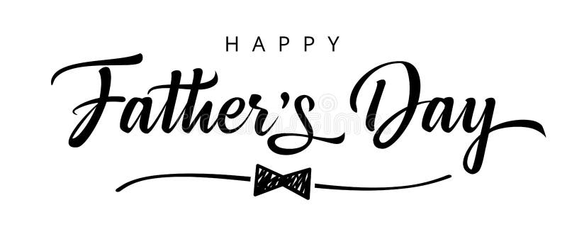 Happy Fathers Day Bow Tie Typography Banner Stock Vector ...