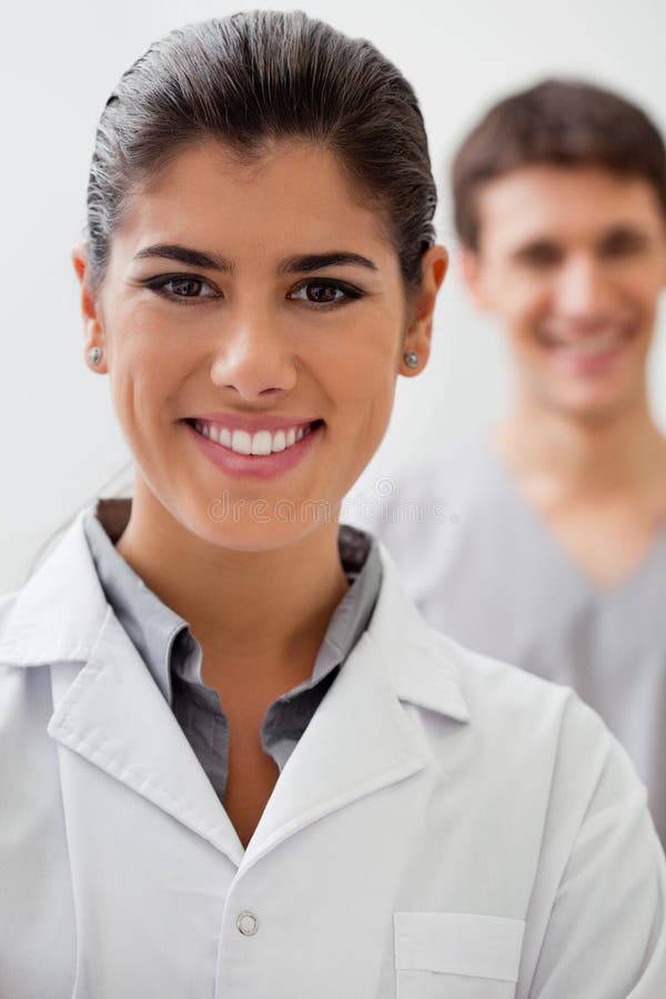 Happy female doctor royalty free stock photos