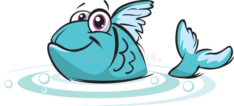 Happy Fish stock vector. Illustration of pond, cartoon - 91673673