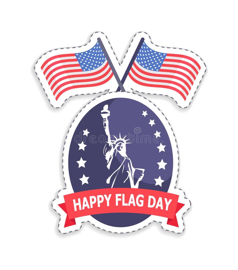 Old Glory On Pole Usa Flag Vector Illustration Stock Vector