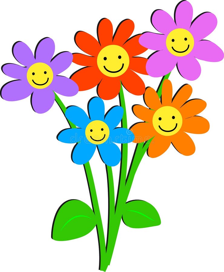 Happy Flowers stock vector. Illustration of happy, designs 46648