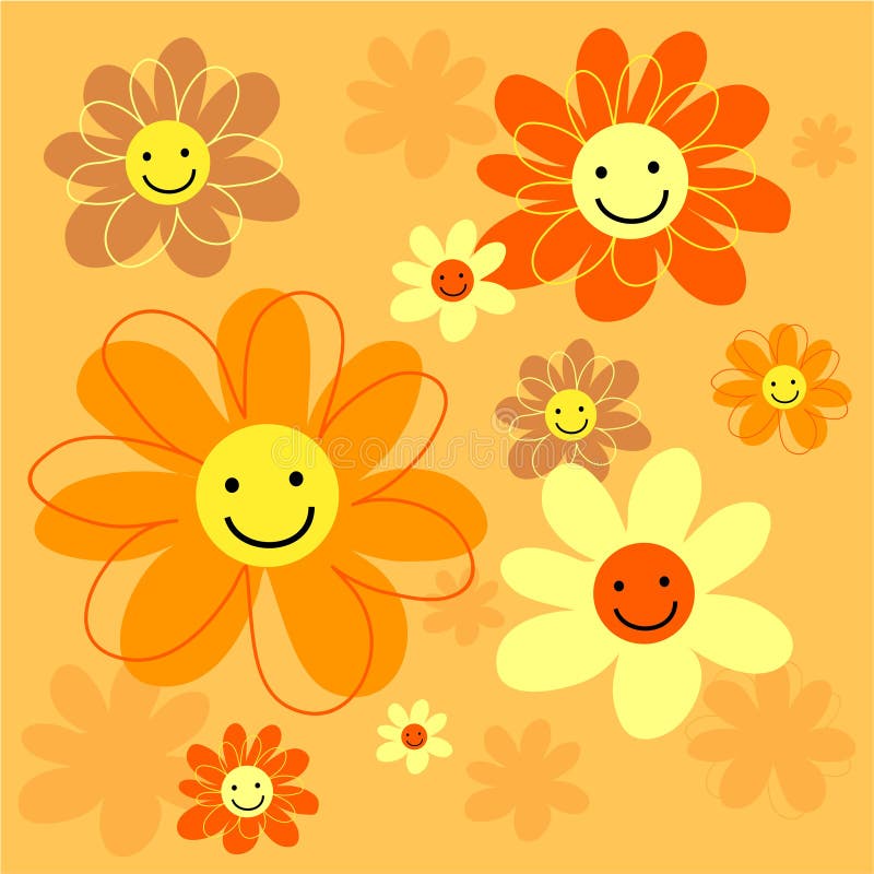 Happy Flowers stock vector. Illustration of happy, designs - 46648