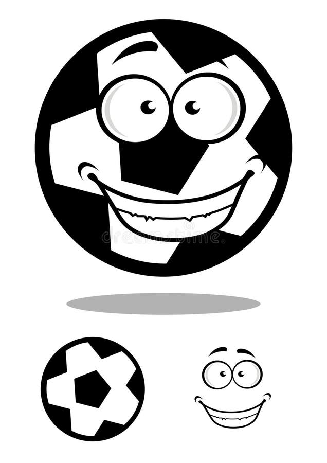 Happy Football or Soccer Ball with a Goofy Smile Stock Vector -  Illustration of league, cartoon: 46608854