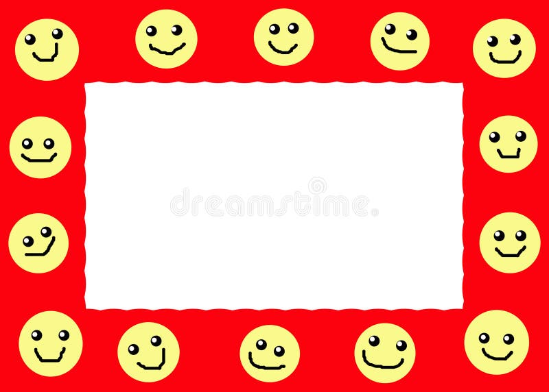 Happy Frame stock illustration. Illustration of funny - 6163094