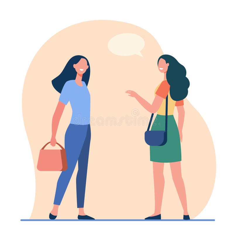 Two Friendly People Talking Stock Illustrations 339 Two Friendly