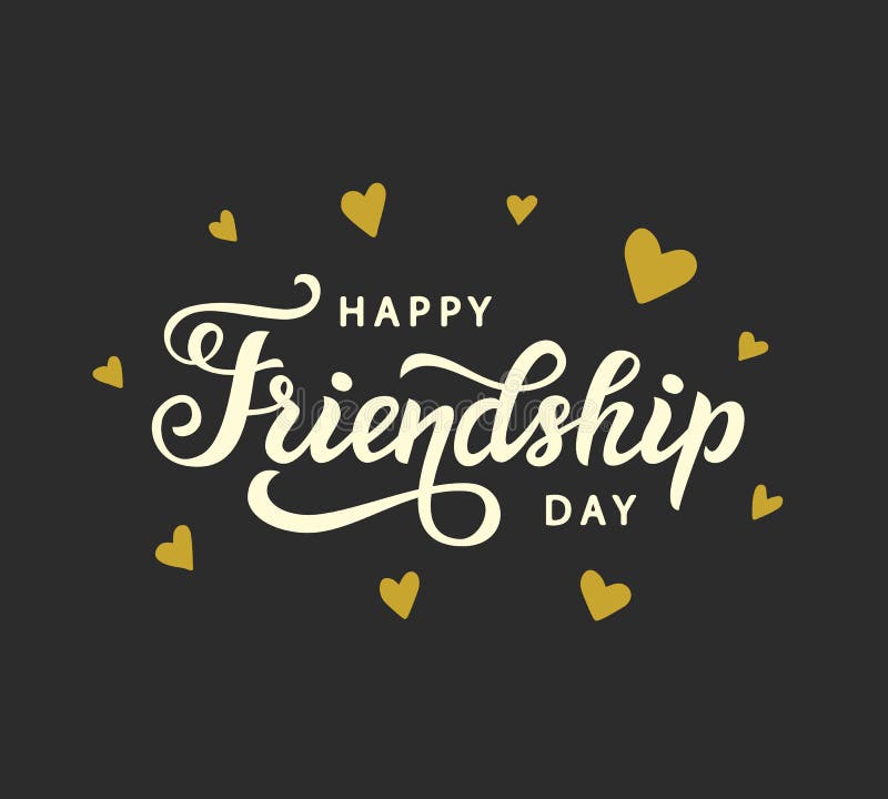 Happy Friendship Day Cute Poster Stock Vector Illustration Of Placard Decoration 119385833