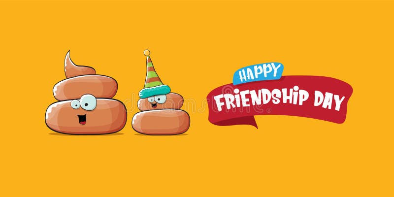 Happy Friendship Day Horizontal Banner or Greeting Card with ...