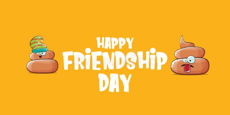 Happy Friendship Day Horizontal Banner or Greeting Card with ...