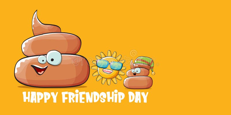 Happy Friendship Day Horizontal Banner or Greeting Card with ...