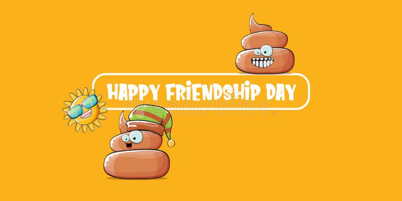 Happy Friendship Day Horizontal Banner or Greeting Card with ...