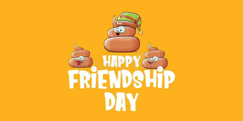 Happy Friendship Day Horizontal Banner or Greeting Card with ...