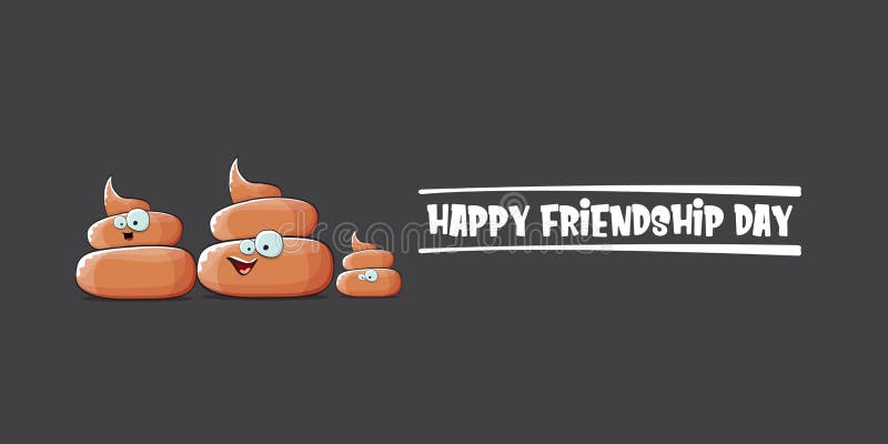 Happy Friendship Day Horizontal Banner or Greeting Card with ...