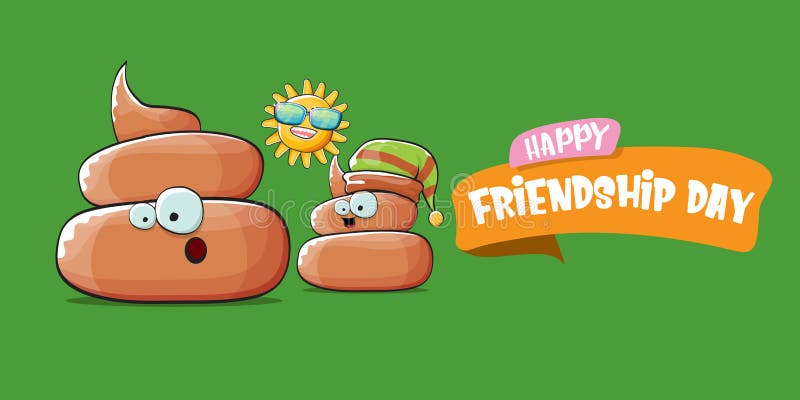 Happy Friendship Day Horizontal Banner or Greeting Card with ...