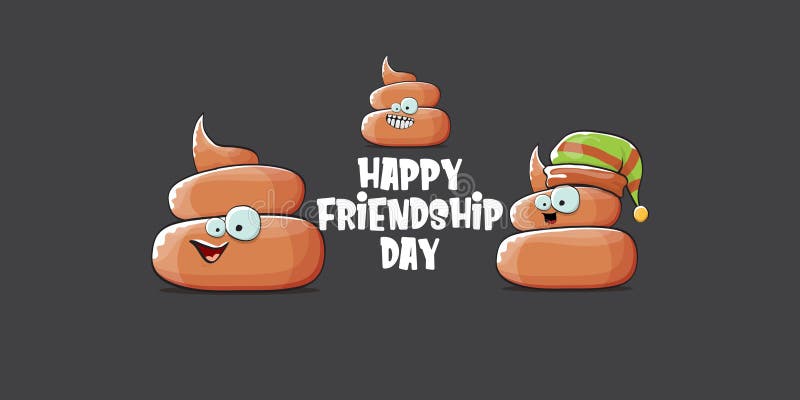 Happy Friendship Day Horizontal Banner or Greeting Card with ...