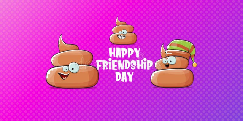 Happy Friendship Day Horizontal Banner or Greeting Card with ...