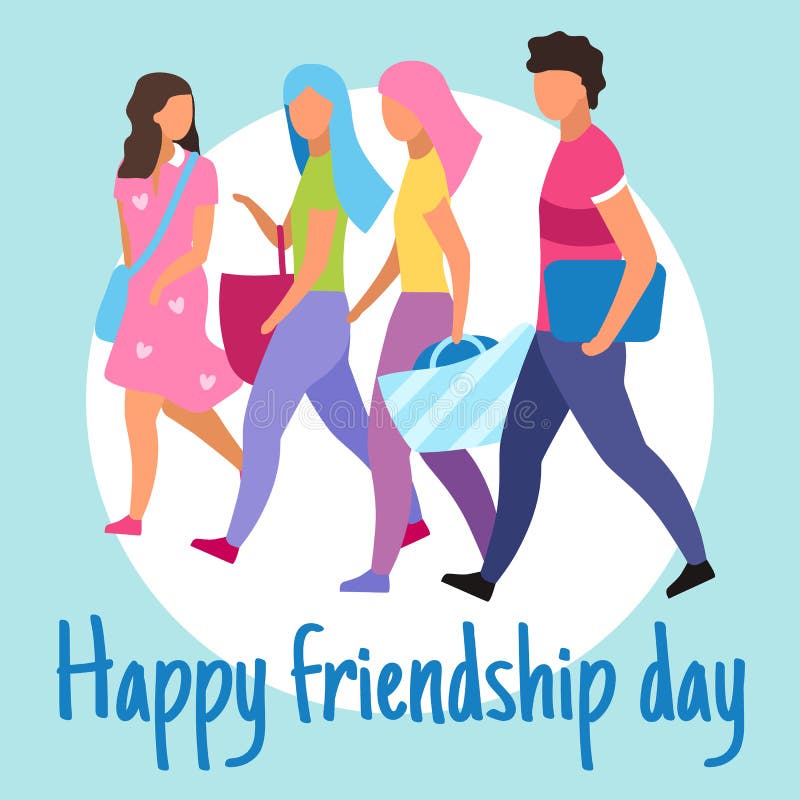 Happy friendship day social media post mockup royalty free illustration Happy friendship day social media post mockup royalty free illustration