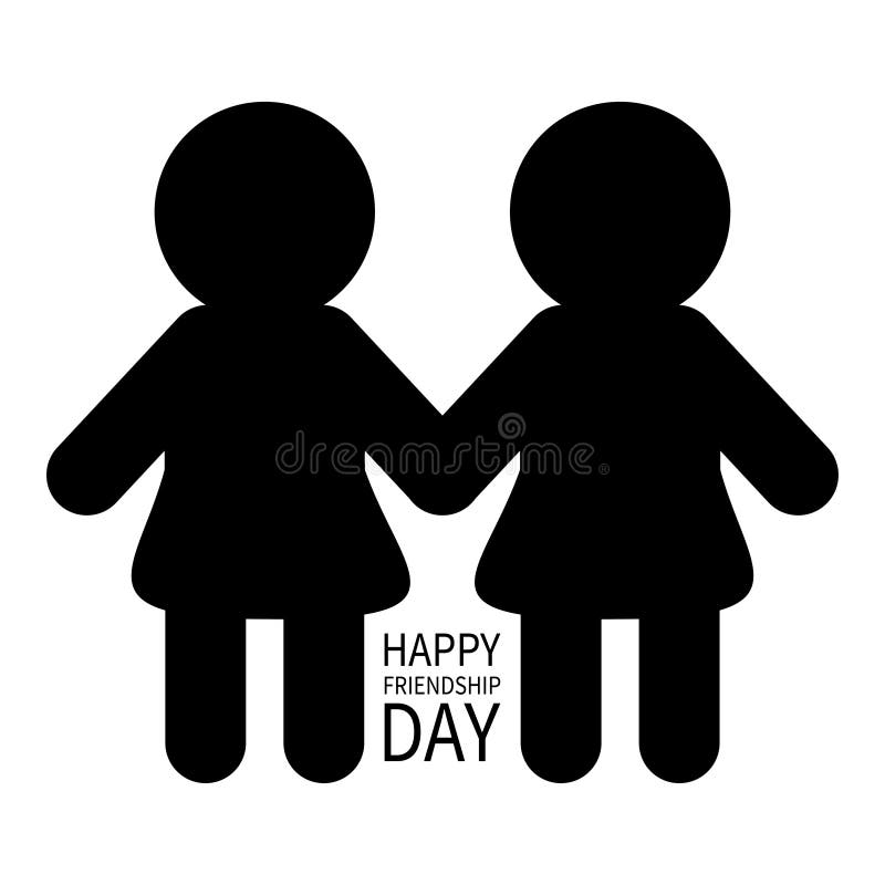 two friends holding hands clipart