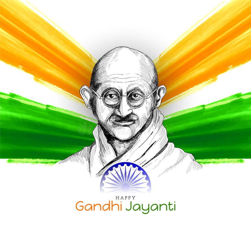 Happy Gandhi Jayanti Indian National Festival Background Design Stock ...