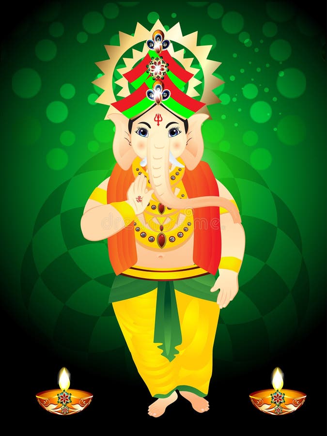 Happy Ganesh Chaturthi Background Stock Vector - Illustration of drawn,  decorative: 43747086