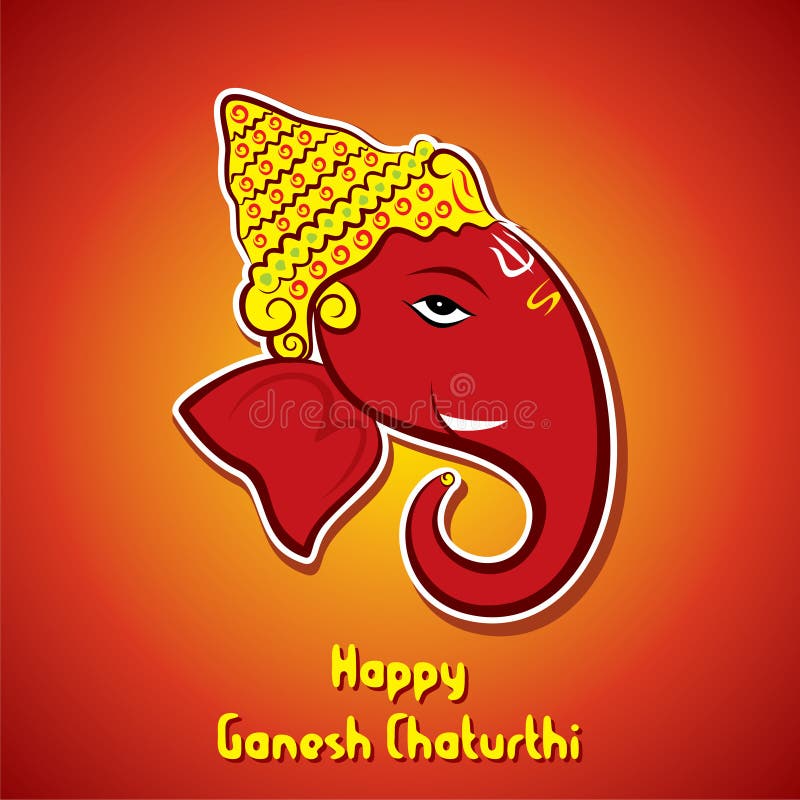 Happy Ganesh Chaturthi Sketch Greeting Card Design Stock Vector ...