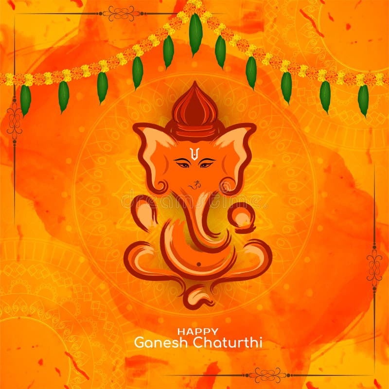 Happy Ganesh Chaturthi Festival Background with Ganpati Idol Stock Vector -  Illustration of culture, greeting: 229311662