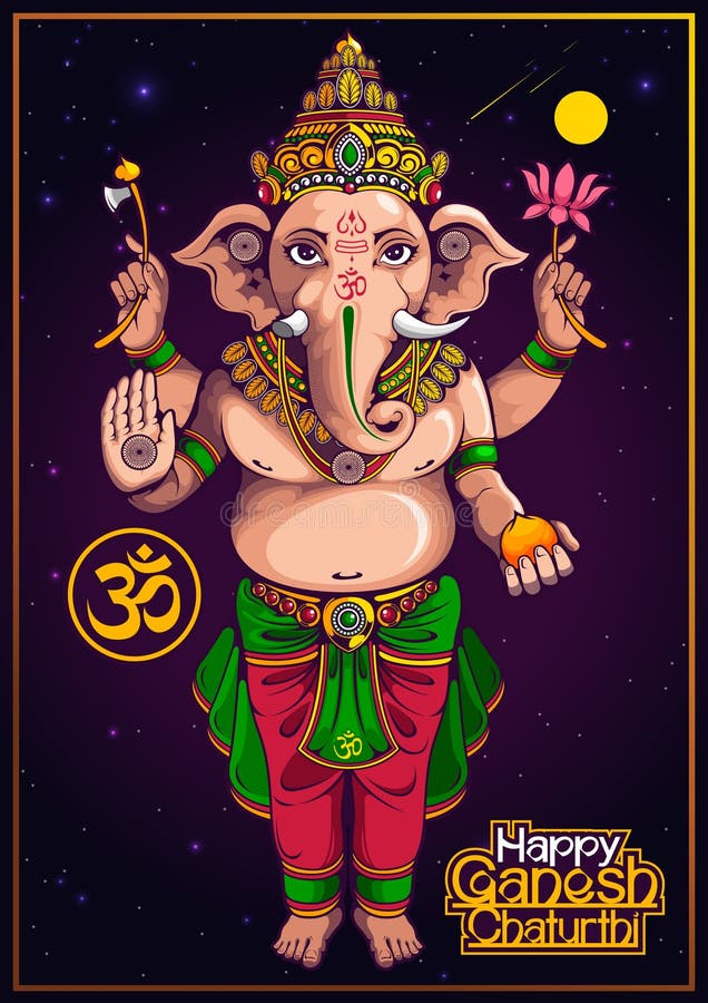 Happy Ganesh Chaturthi 38 stock vector. Illustration of decoration - 222049146 Happy Ganesh Chaturthi 38 stock vector. Illustration of decoration - 222049146