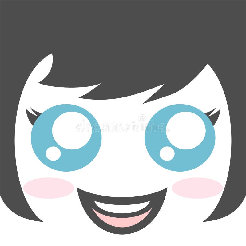 Happy girl expression draw stock vector. Illustration of people 86555118
