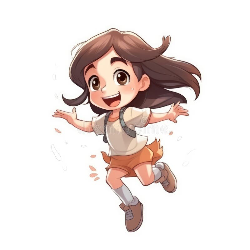 Jumping Girl Ai Stock Illustrations – 1,619 Jumping Girl Ai Stock