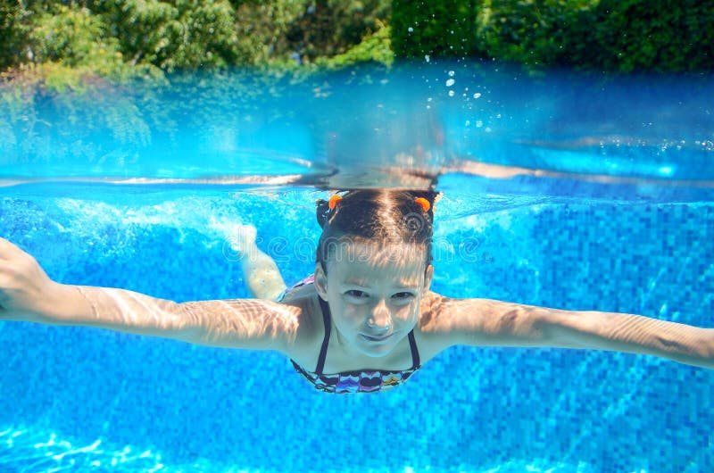 Girl Swims with Tropical Fish Stock Photo - Image of experience, fish ...