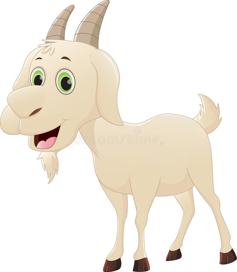 Happy goat cartoon stock vector. Illustration of agriculture - 72641178
