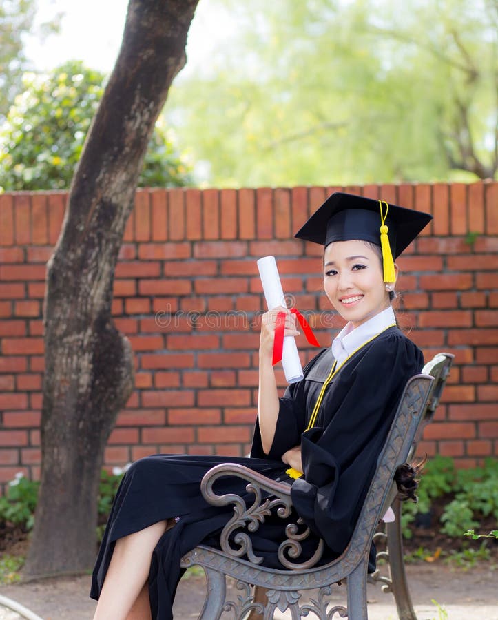 Happy graduated student girl, congratulations - graduate education success