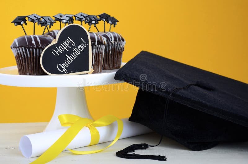 Happy Graduation Day party chocolate cupcakes